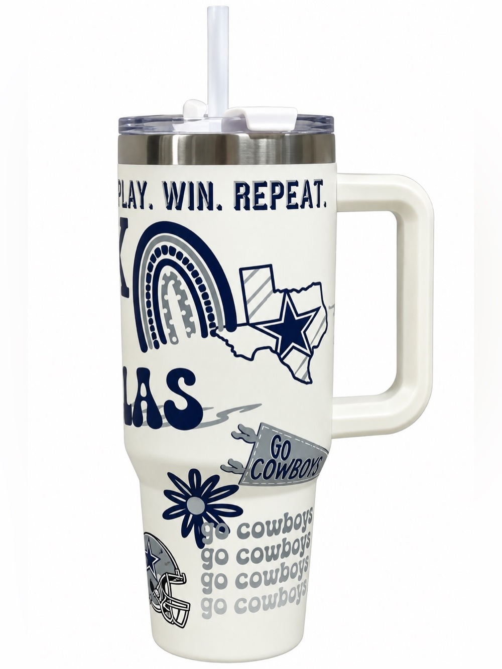 Dallas Cowboys Officially Licensed Game Day Spirit 40 oz Tumbler - New in Box